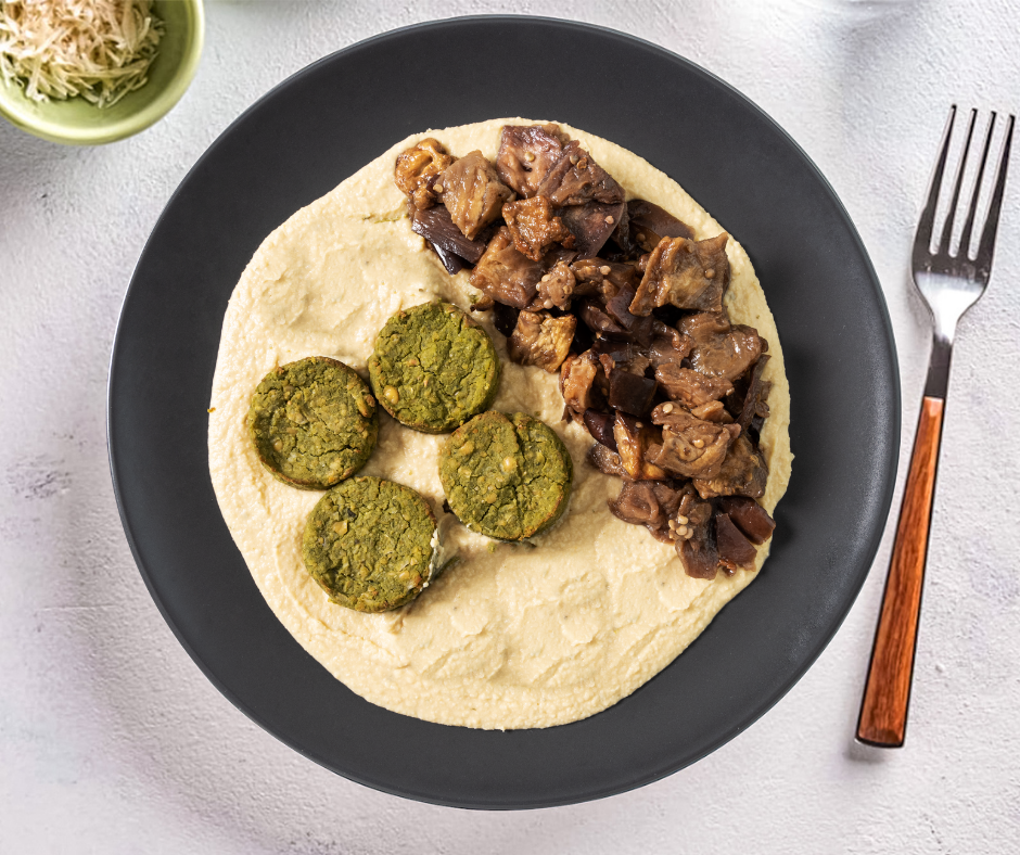pasto vegano: Falafel con hummus