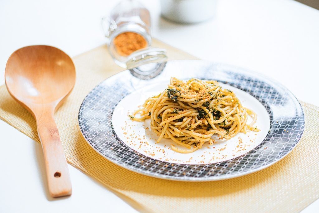  spaghetti risottati all'acciuga con cime di rapa di Nutribees