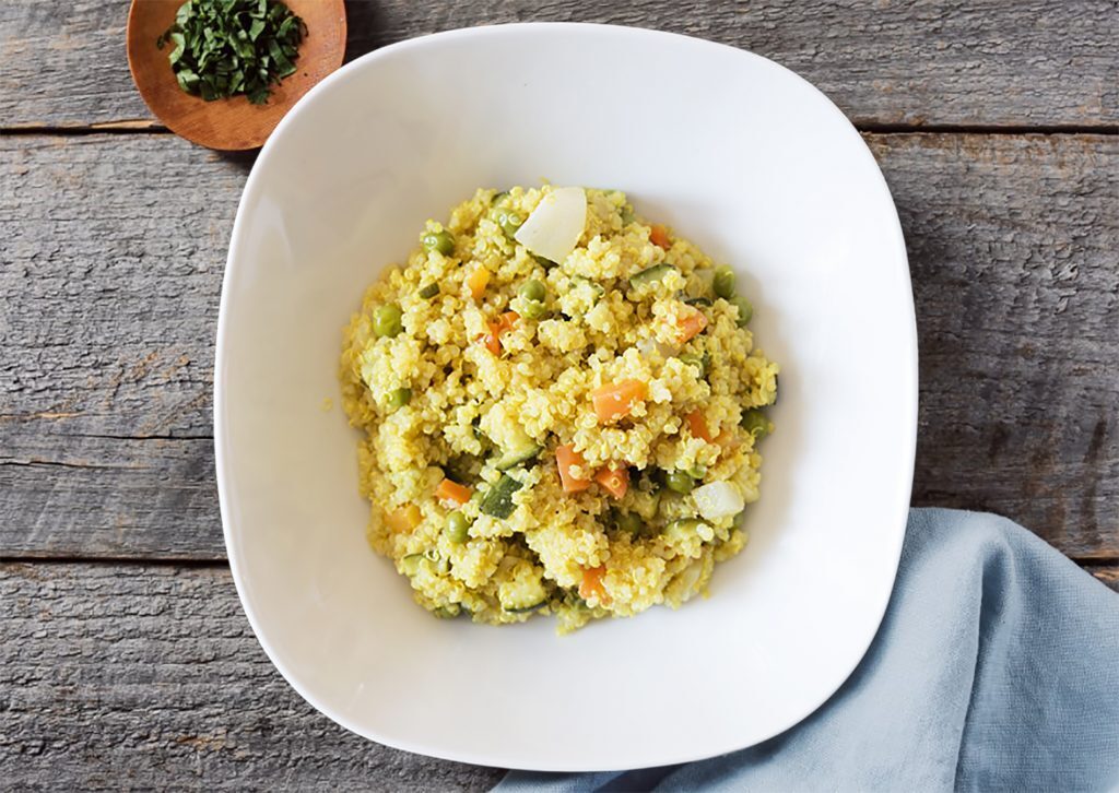 Paella di quinoa e curcuma