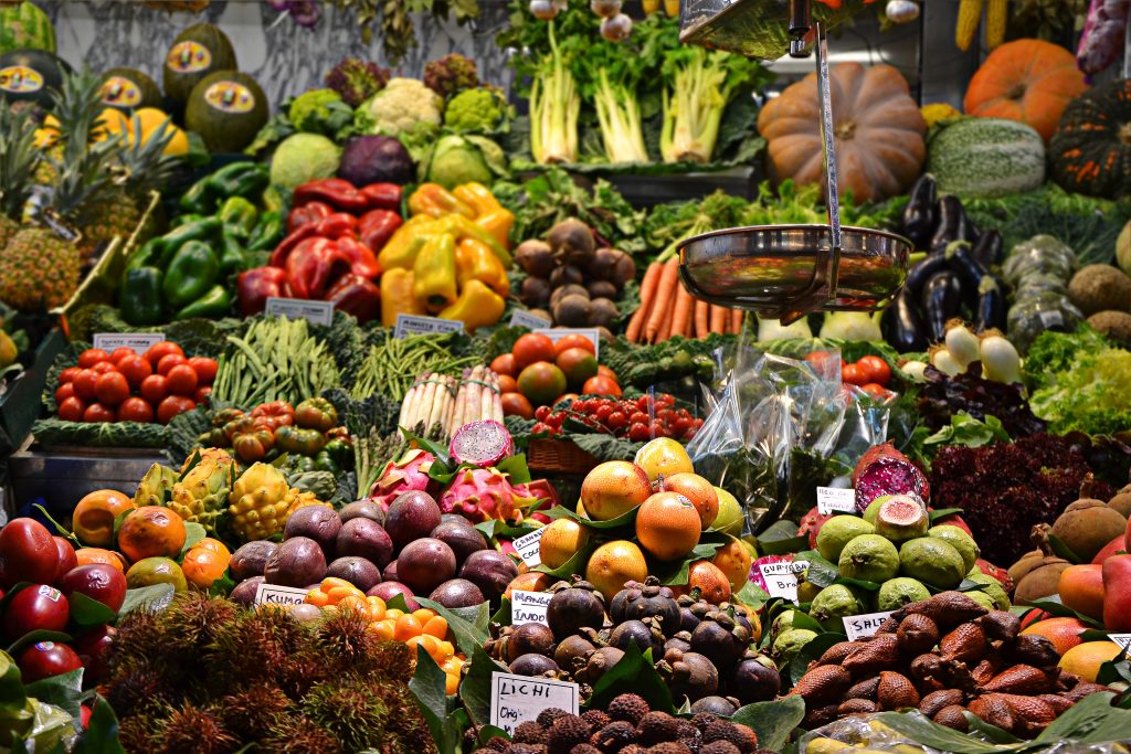Frutta e verdura al mercato